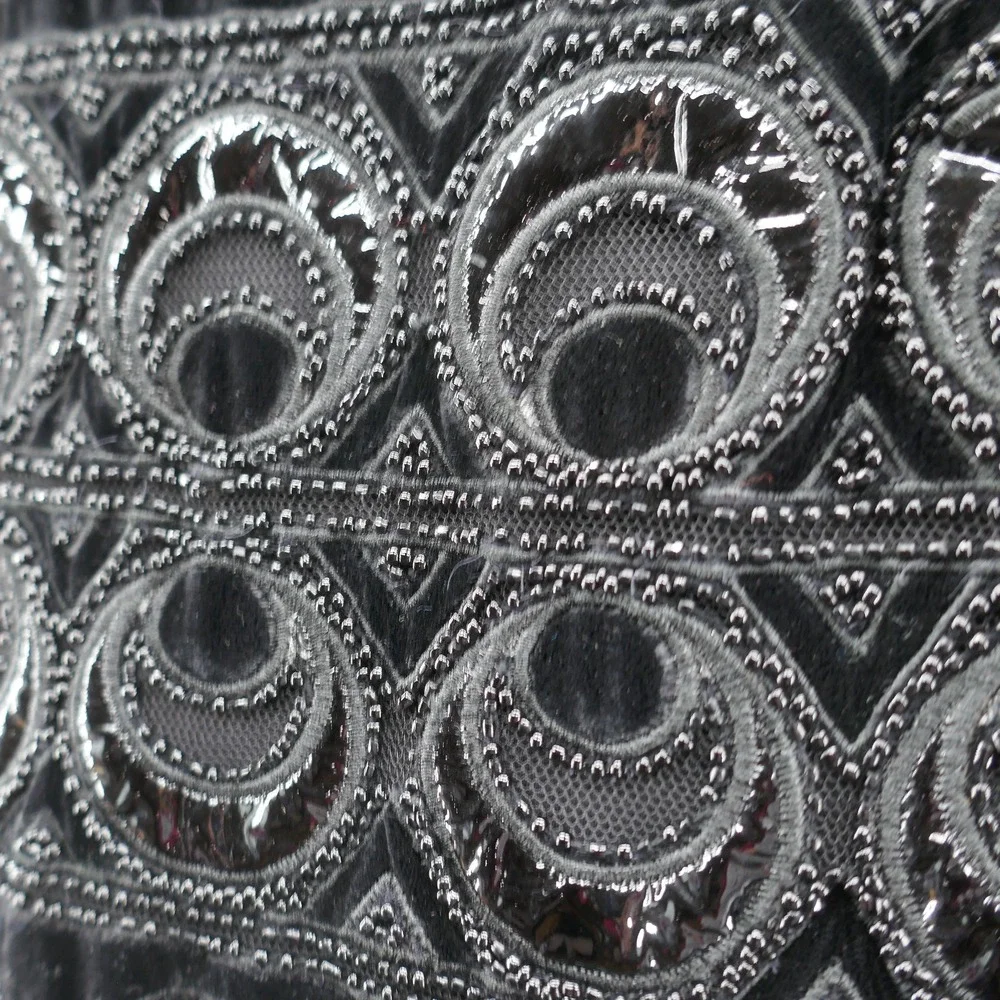 Tory Burch Womens‎ Beaded Velvet Patent Leather Sheath Dress 4 Black Cocktail